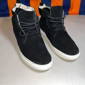 Kenneth Cole Women Size 7.5 Kismet Black Leather Lace Up Chukka Ankle Boot Shoes